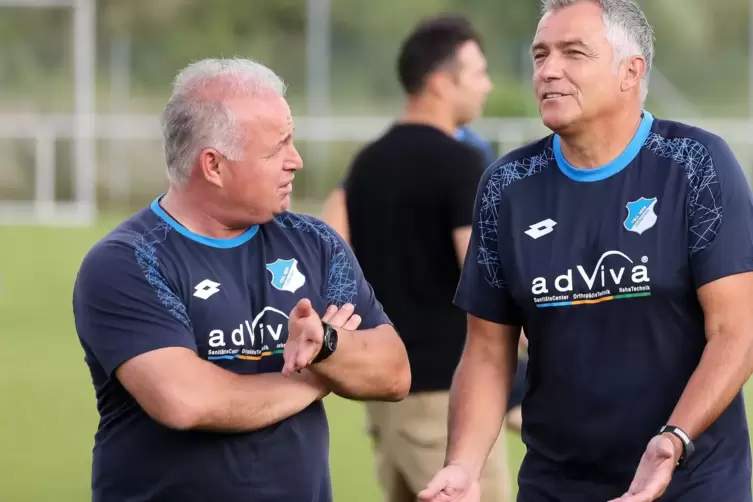 Jürgen Grimm (links) zu seiner Hoffenheimer Zeit mit Frauen-Trainer Jürgen Ehrmann, der 2020 aufhörte. 