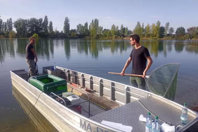 Die beiden Berufsfischer Lars und Hannes Kuhn im Einsatz. 