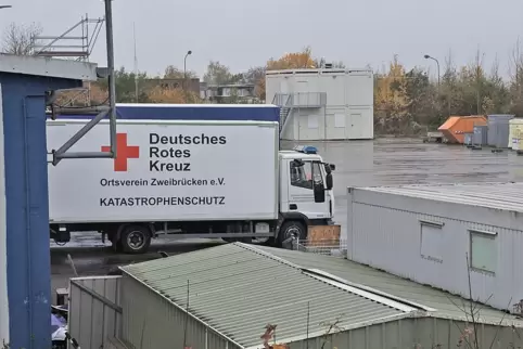 Die neue DRK-Container-Unterkunft auf dem Gelände des THW auf dem Kreuzberg.