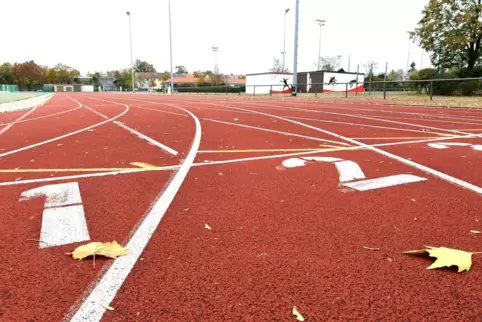 Auch der Kunststoffbelag der Laufbahnen im Dürkheimer Stadion soll saniert werden. 