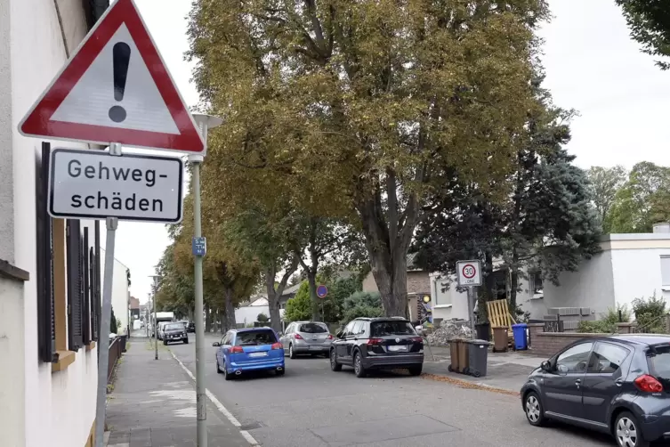 Die Straße am Schlosskanal zählt zu den wenigen, die in Oggersheim nicht geflickt werden muss, sondern voll ausgebaut werden kan