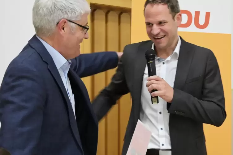 2021 hat Denis Clauer (rechts) den CDU-Vorsitz von Bernhard Matheis übernommen.