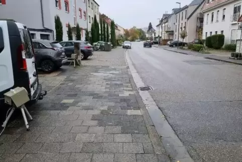 Eine sogenannte Lichtschrankenmessung in der Hambacher Straße.