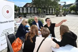 Bei den Schreibwerkstätten im Sommer konnten Passanten spontan ihre Eindrücke zu dem jeweiligen Quartier äußern.