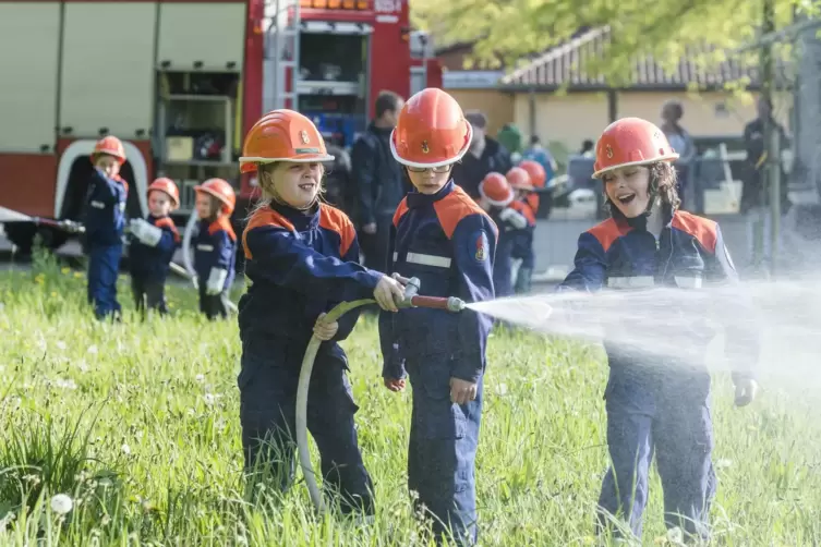 Bambini-Feuerwehren gibt es vereinzelt in anderen Gegenden der Pfalz schon länger, hier eine Truppe aus dem Kreis Kaiserslautern