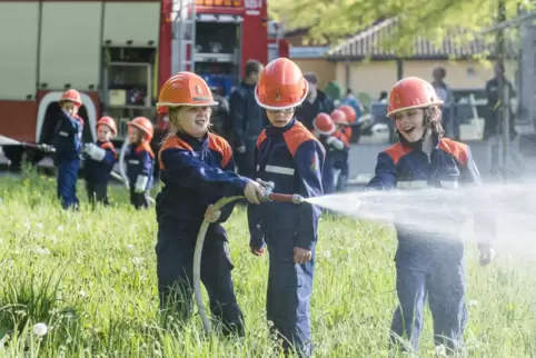 Bambini-Feuerwehren gibt es vereinzelt in anderen Gegenden der Pfalz schon länger, hier eine Truppe aus dem Kreis Kaiserslautern