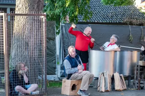 Vom Erfolg belohnt: Probe für das Theaterstück zur 1250-Jahr-Feier.