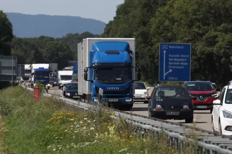 Die A65 bei Kandel-Nord.