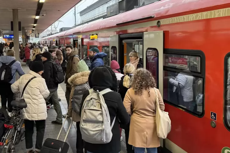 Die S-Bahn (hier ein Zug der S1 nach Homburg in Mannheim) ist stark frequentiert. Aber oft sorgen Störungen und Verspätungen für