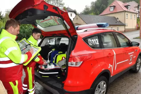 Haben die First-Responder-Einheit vor fünf Jahren gegründet: Felix Heller (links) und Dominik Riedel. 