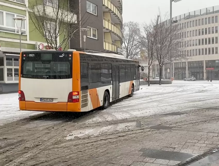 Berliner Platz: Der Busverkehr wurde zeitweise eingestellt.