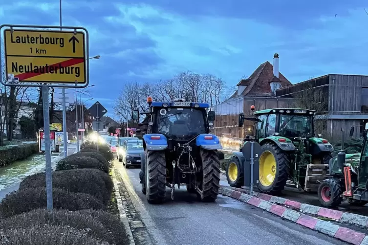 Auf dem Weg zur Grenze bei Neulauterburg. 