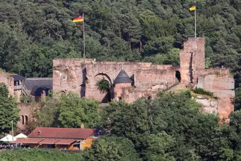 Auch im Wald bei der Burg Nanstein werden Wege gesperrt. 