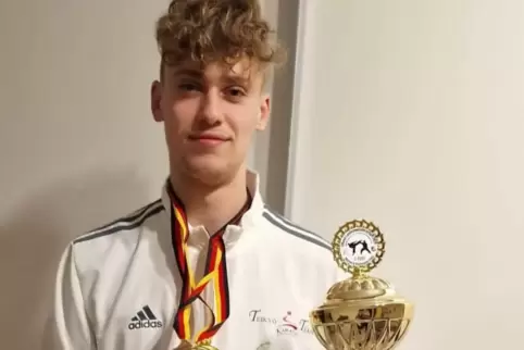 Kumite-Landesmeister: Philip Beyersdörfer vom Teikyo Karate Team Kaiserslautern.