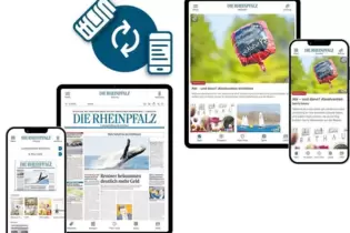 Zwei in eins: Die neue RHEINPFALZ-App verbindet das E-Paper mit aktuellen Online-Nachrichten.