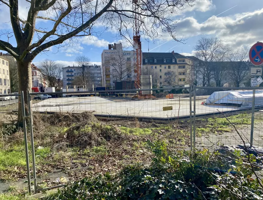 Schanzstraße: die Baustelle für die neue Kita.