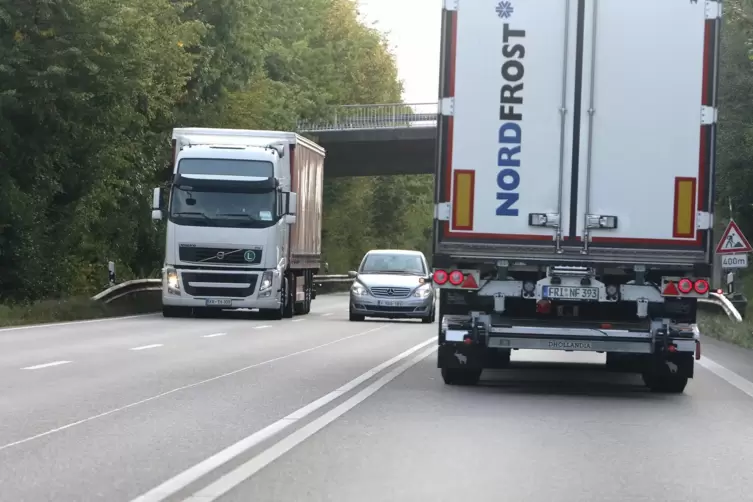 Auf der B10 sind weniger Lkw unterwegs als erwartet. 