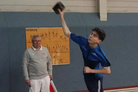 LAZ-Sportler Emil Stegmann freute sich über 5,29 Meter und die Goldmedaille.