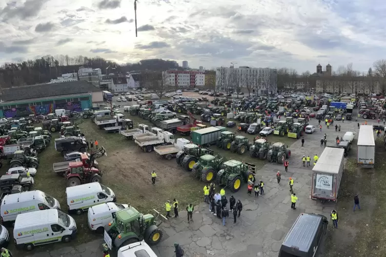 Im Zuge der Bauernproteste startete im Januar schon einmal eine Protestfahrt.