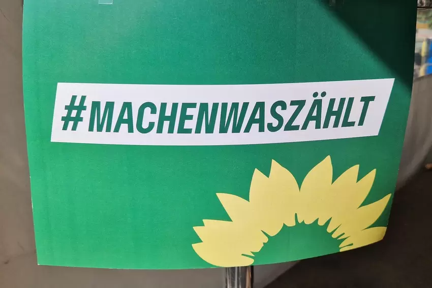 Grüner Wahlkampfslogan.