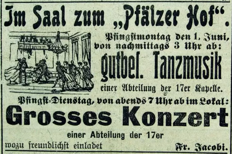 Das Konzert im Jahr 1914 an Pfingsten fand großen Anklang. 