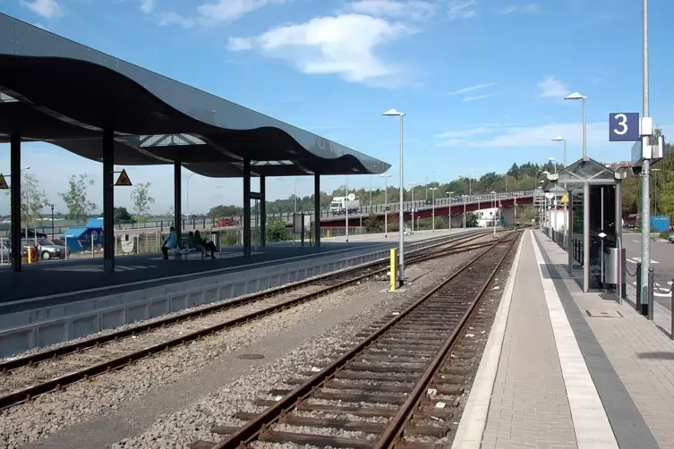 Der Pirmasenser Hauptbahnhof. 