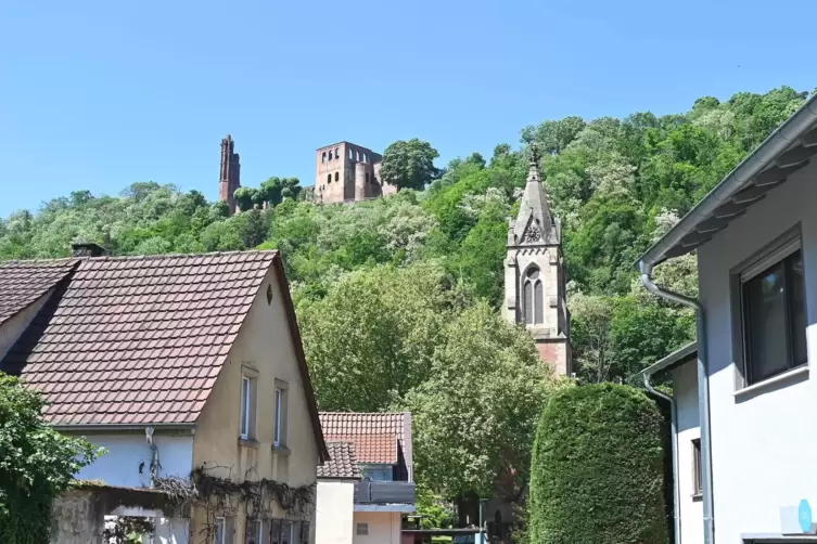 Reizvoll: Blick von Grethen auf die Limburg. 