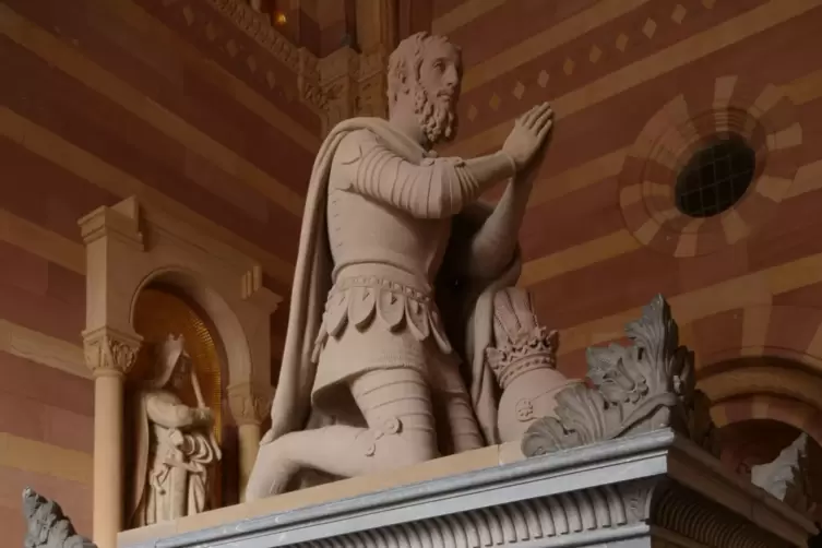 Adolf von Nassau: Skulptur auf dem Kenotaph in der Vorhalle des Speyerer Doms.