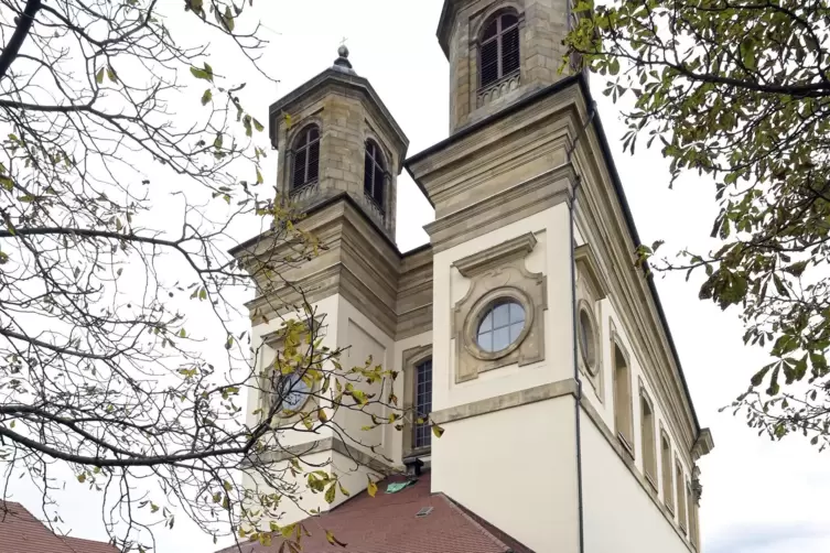 Ein Oggersheimer Wahrzeichen: Ab dem Jahr 1774 wurde die Schloss- und Wallfahrtskirche „Mariä Himmelfahrt“ errichtet.