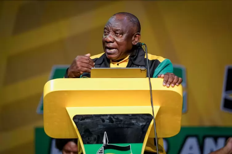 Steht vor Wahlen, bei denen seinem ANC der Verlust der absoluten Mehrheit droht: Südafrikas Präsident Cyril Ramaphosa