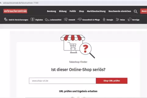 Wer sichergehen will, dass er nicht in einem betrügerischen Fakeshop im Internet einkauft, kann den Shop von der Verbraucherzent