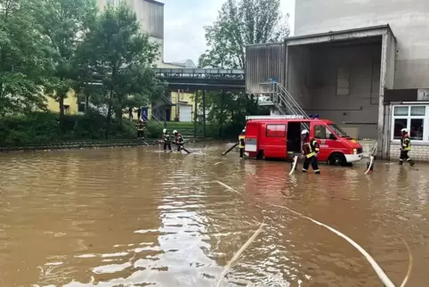 Landunter auf dem Gelände der Kupfermühle bei Bischheim. 