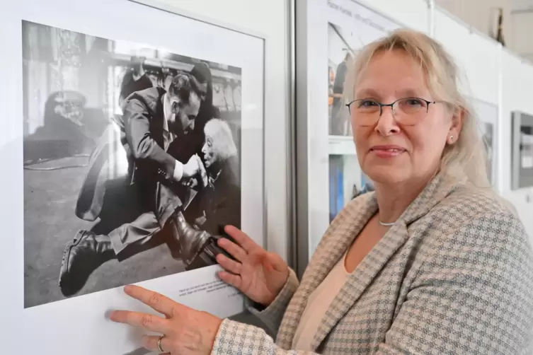 Michaela Veith vor dem besten Foto 2023: Igor Levit und Margot Friedländer bei einem Solidaritätskonzert. 