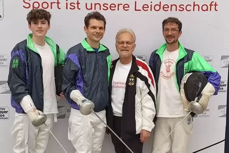 Das Degenteam der VT Zweibrücken – von links Paul Goldmann, Alexey Tarasov, Volker Petri und Gregor Euskirchen – belegte im Mann