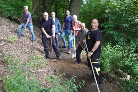 Die IG „Arbeitseinsätze“: Uwe Bölger, Detlef Horn, Bernd Kammerer, Daniel Krauß, Volker Wilhelmy, Klaus-Dieter Pietsch und Rudi 