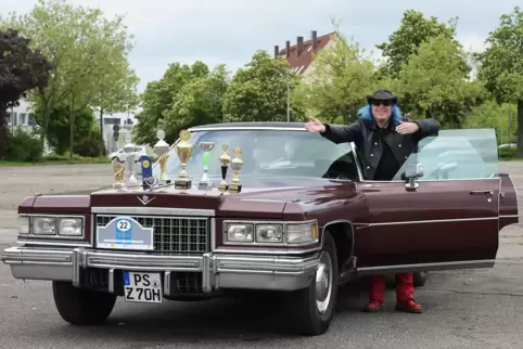 Martin Rothhaar hat mit seinem Cadillac-Oldtimer viele Preise gewonnen