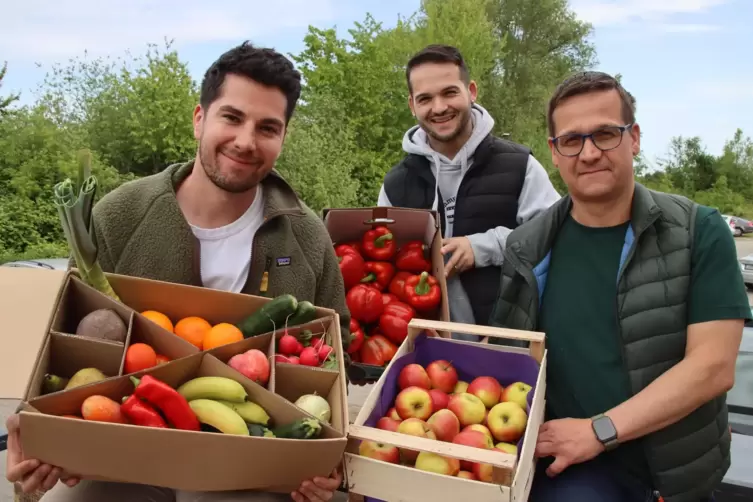 Knollenliebe-Team aus Schifferstadt: (von links) Andreas Friedrich, Raffaele Taurisano, Florian Wahl. 