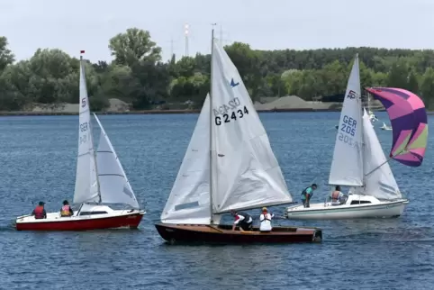 Segler 2019 auf dem Silbersee. Für einen Frankenthaler Wassersportverein war danach Schluss mit der Nutzung des Gewässers.