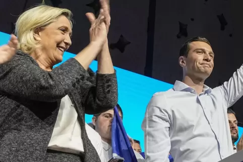 Klare Sieger in Frankreich: Marine Le Pens Partei Rassemblement National mit ihrem Spitzenkandidaten Jordan Bardella. 
