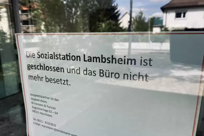 Nichts geht mehr: In der Sozialstation Lambsheim sind bereits seit Ende März die Lichter aus.