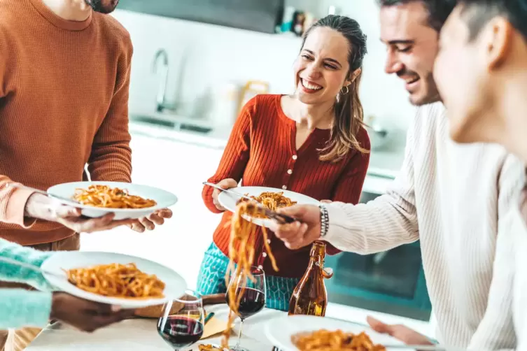 Pasta-Party: Nudeln sollen ja bekanntlich glücklich machen ...