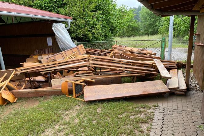 Das Hochwasser an Pfingsten hat auf dem Gelände des Obst- und Gartenbauvereins Rimschweiler große Schäden angerichtet. Der Verei