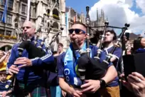 Der Dudelsack darf nicht fehlen, wenn die Schotten in München feiern.
