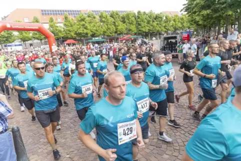 Szene vom Firmenlauf 2023. 