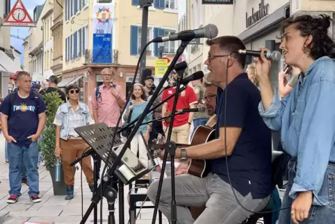 Die Band TBA in der Gerberstraße. 