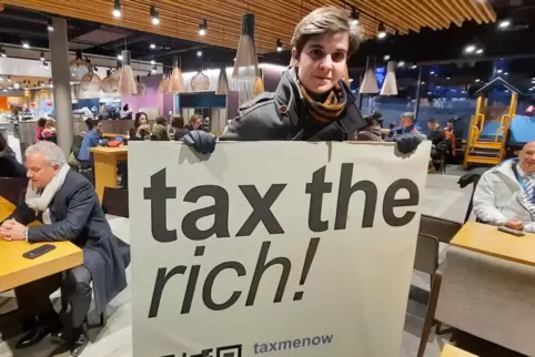 „Besteuert die Reichen“: Marlene Engelhorn im Januar beim Weltwirtschaftsforum in Davos.