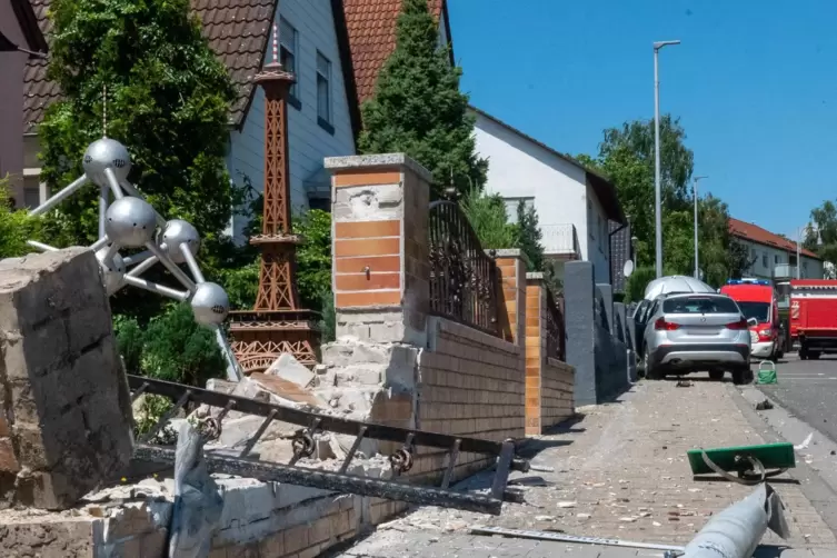 Auch diese Mauer wurde zerstört. 