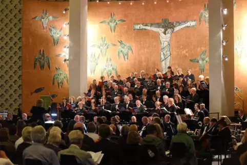 Der Chor für geistliche Musik – hier bei einem Auftritt in der Friedenskirche.