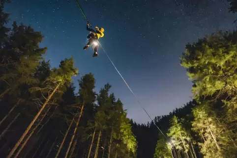 Abenteuer im Pfälzerwald: der Ziplinepark Elmstein. 