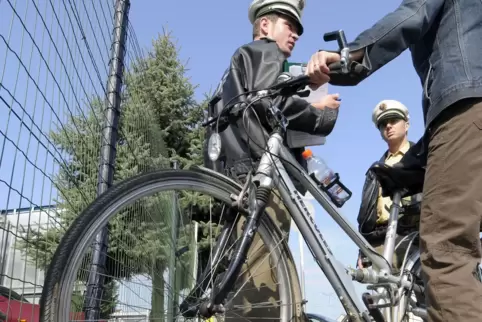 Der Radfahrer wurde im Foltzring angehalten. 